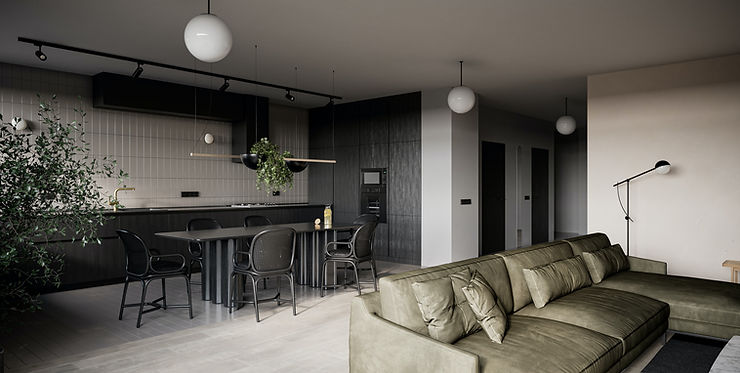 Moderní obývací pokoj. Prodej bytu